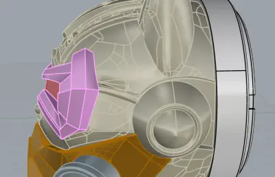 赛博风格空气净化护罩,小狗造型面具