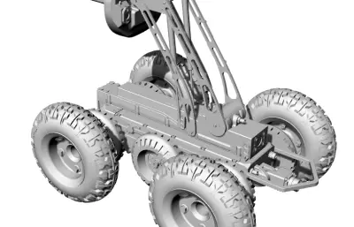 机械臂,工程车,机械车内部组件