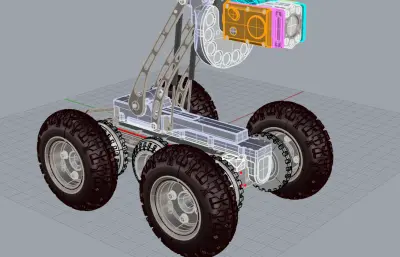 机械臂,工程车,机械车内部组件