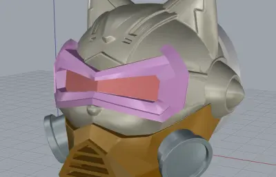 赛博风格空气净化护罩,小狗造型面具