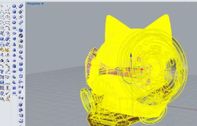 赛博风格空气净化护罩,小狗造型面具
