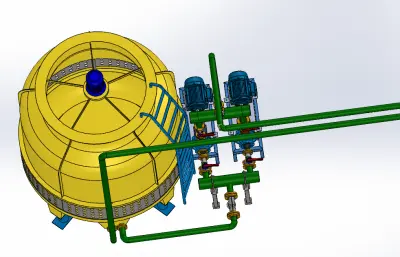 圆形冷却塔系统