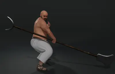 《水浒传》梁山好汉花和尚鲁智深 鲁达FBXm模型