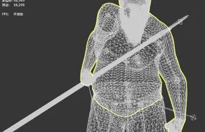 《水浒传》梁山好汉花和尚鲁智深 鲁达FBXm模型