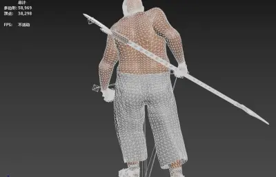 《水浒传》梁山好汉花和尚鲁智深 鲁达FBXm模型