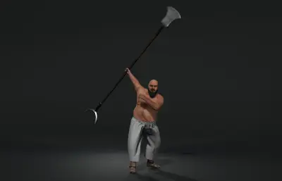 《水浒传》梁山好汉花和尚鲁智深 鲁达FBXm模型