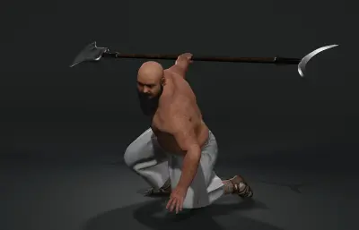 《水浒传》梁山好汉花和尚鲁智深 鲁达FBXm模型