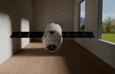 龙飞船blender模型