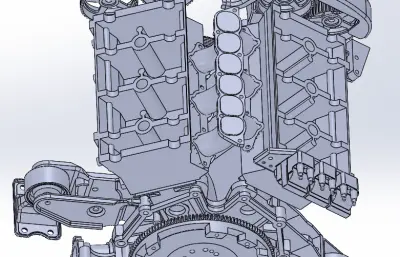 3.5L 6G74 帕杰罗发动机模型