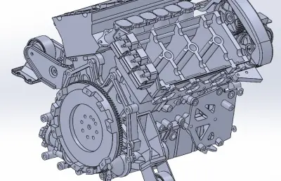 3.5L 6G74 帕杰罗发动机模型