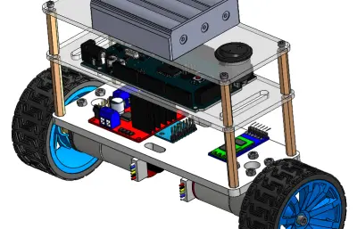 自平衡两轮编程小车模型