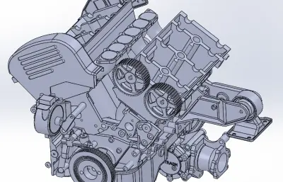 3.5L 6G74 帕杰罗发动机模型