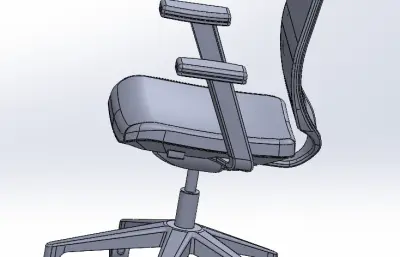 移动式可升降小靠背办公椅