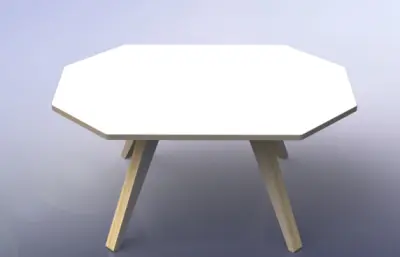 长方八边型咖啡桌