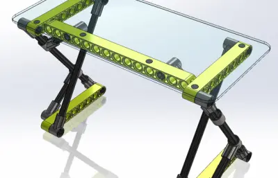 人体比例乐高机械组办公桌