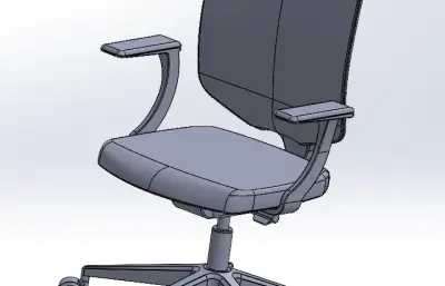 移动式可升降大靠背办公椅