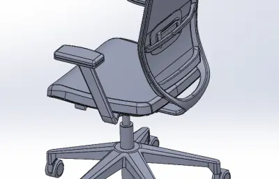 移动式可升降小靠背办公椅