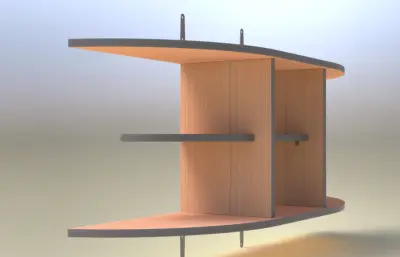 半圆弧三层壁架