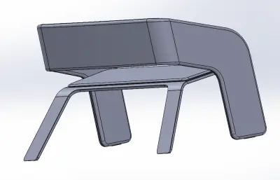 木制弯曲底座椅子