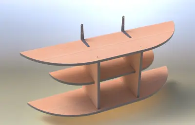 半圆弧三层壁架