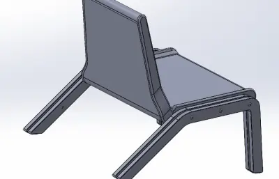 联靠无扶手休闲椅