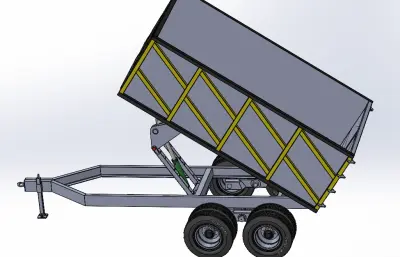 方形自升降拖车