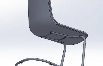 一体架悬空软椅子 弓形办公椅