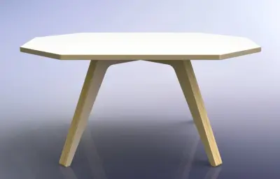 长方八边型咖啡桌