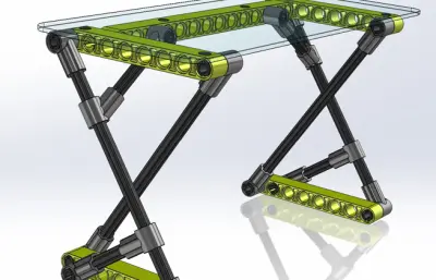 人体比例乐高机械组办公桌