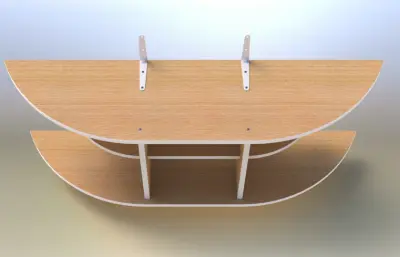 半圆弧三层壁架