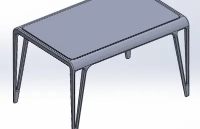 三角支腿方形咖啡桌