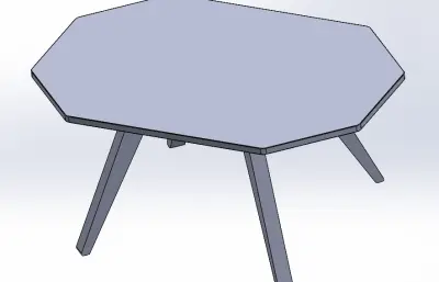 长方八边型咖啡桌