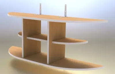 半圆弧三层壁架