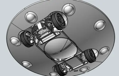 Rick Sanchez科幻飞盘飞车3D数模图纸