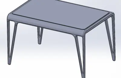 三角支腿方形咖啡桌