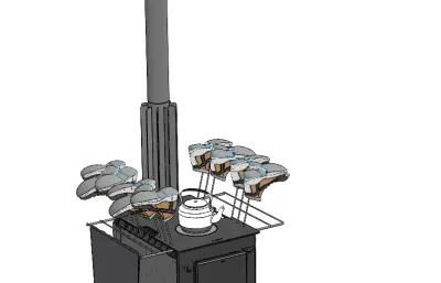 烧柴带衣架鞋架加热器