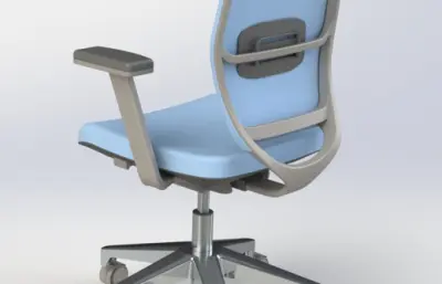 移动式可升降小靠背办公椅