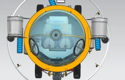 Rick Sanchez科幻飞盘飞车3D数模图纸