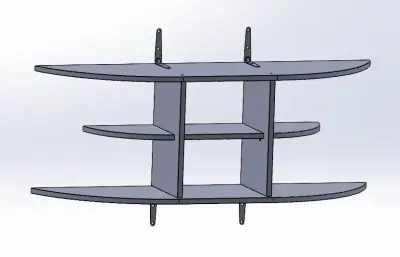 半圆弧三层壁架