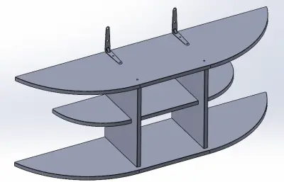 半圆弧三层壁架
