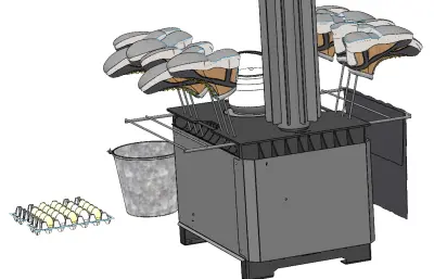 烧柴带衣架鞋架加热器