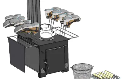 烧柴带衣架鞋架加热器