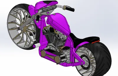 V型双缸摩托车模型