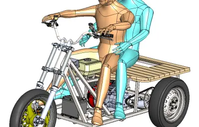 载人三轮车模型