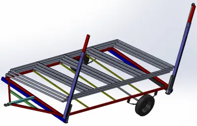 太阳能电池板拖车