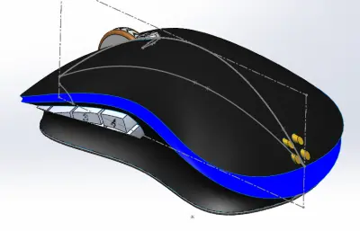 流线型无线鼠标