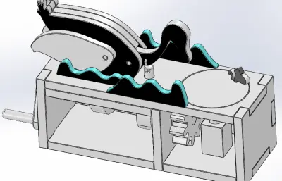 水鸭捕鱼运动机构
