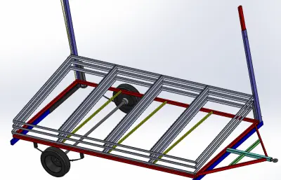太阳能电池板拖车