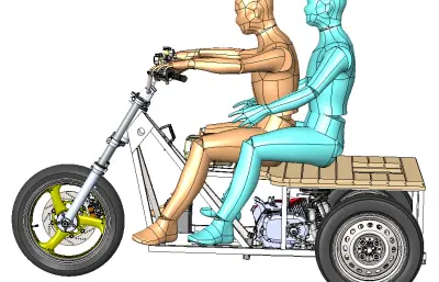载人三轮车模型