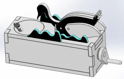 水鸭捕鱼运动机构